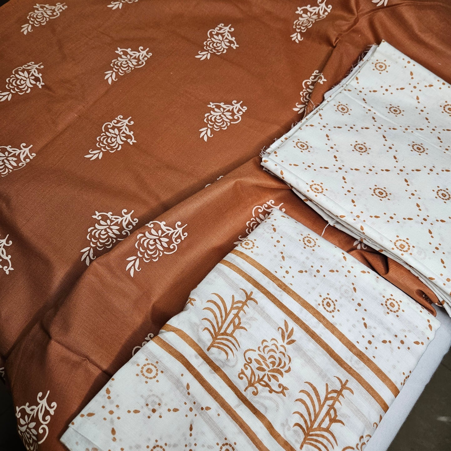 Soft Malmal Cotton Unstitched Kurti Sets