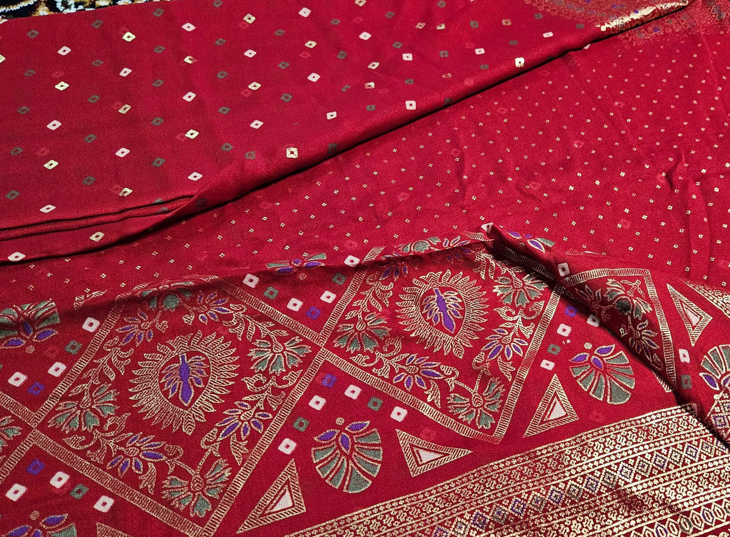 Chiffon Bandhni Saree