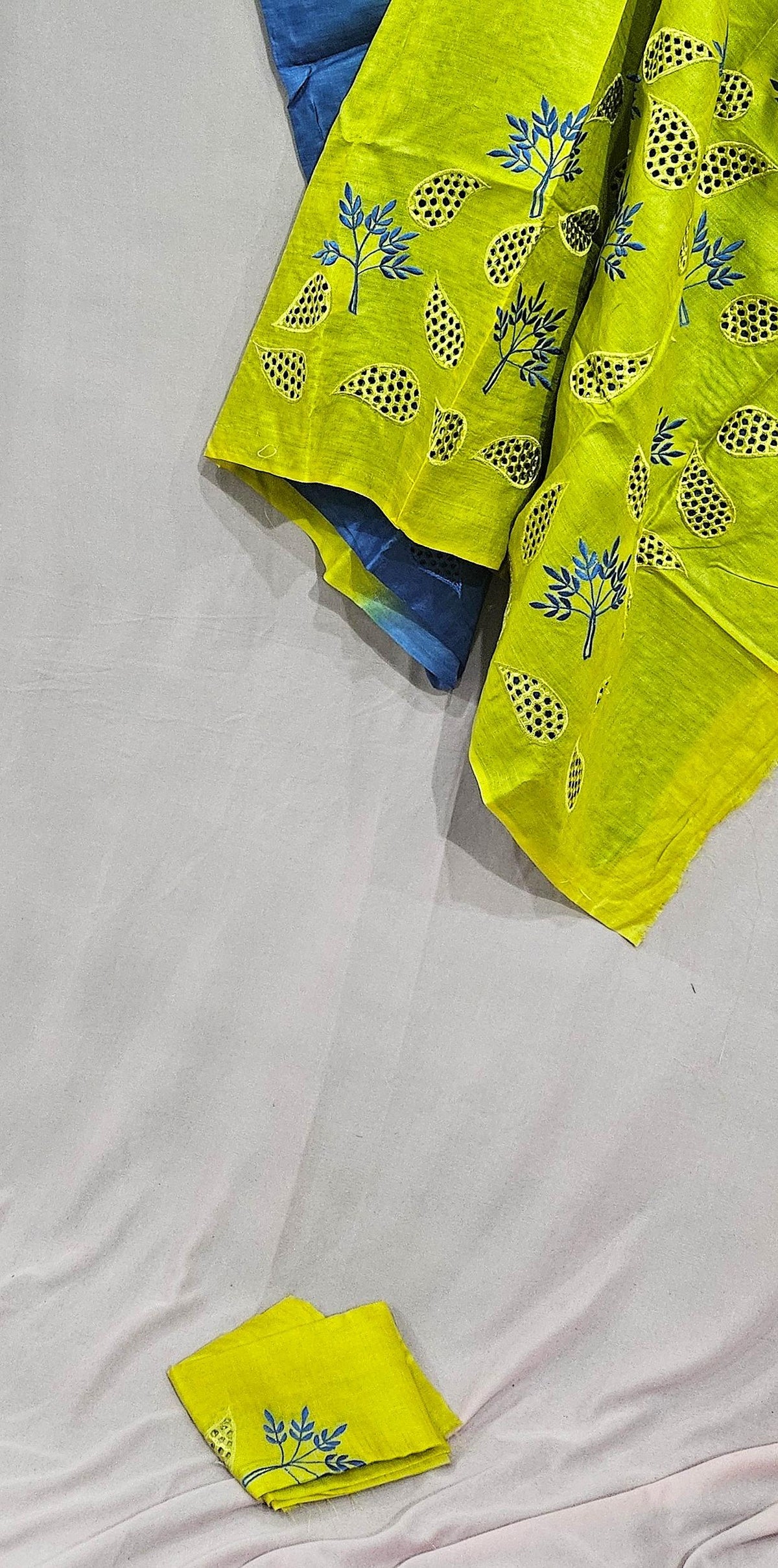 Lime Yellow Handloom Tussar Silk Saree