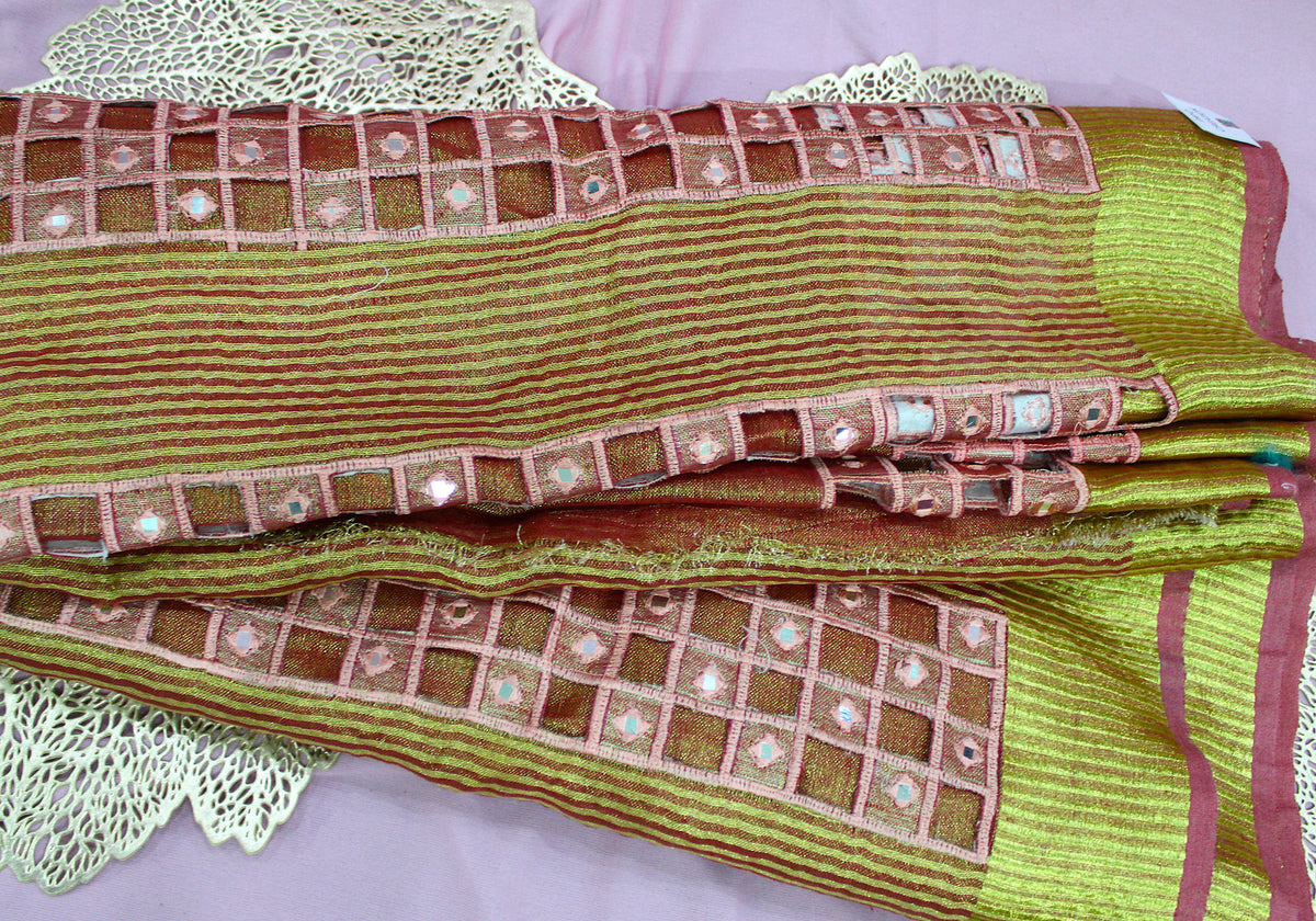 Semi-Moonga Meena Banarasi Saree