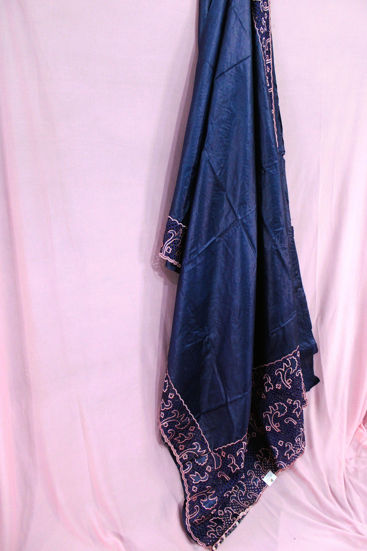 Navy Blue Handloom Tussar Silk Saree
