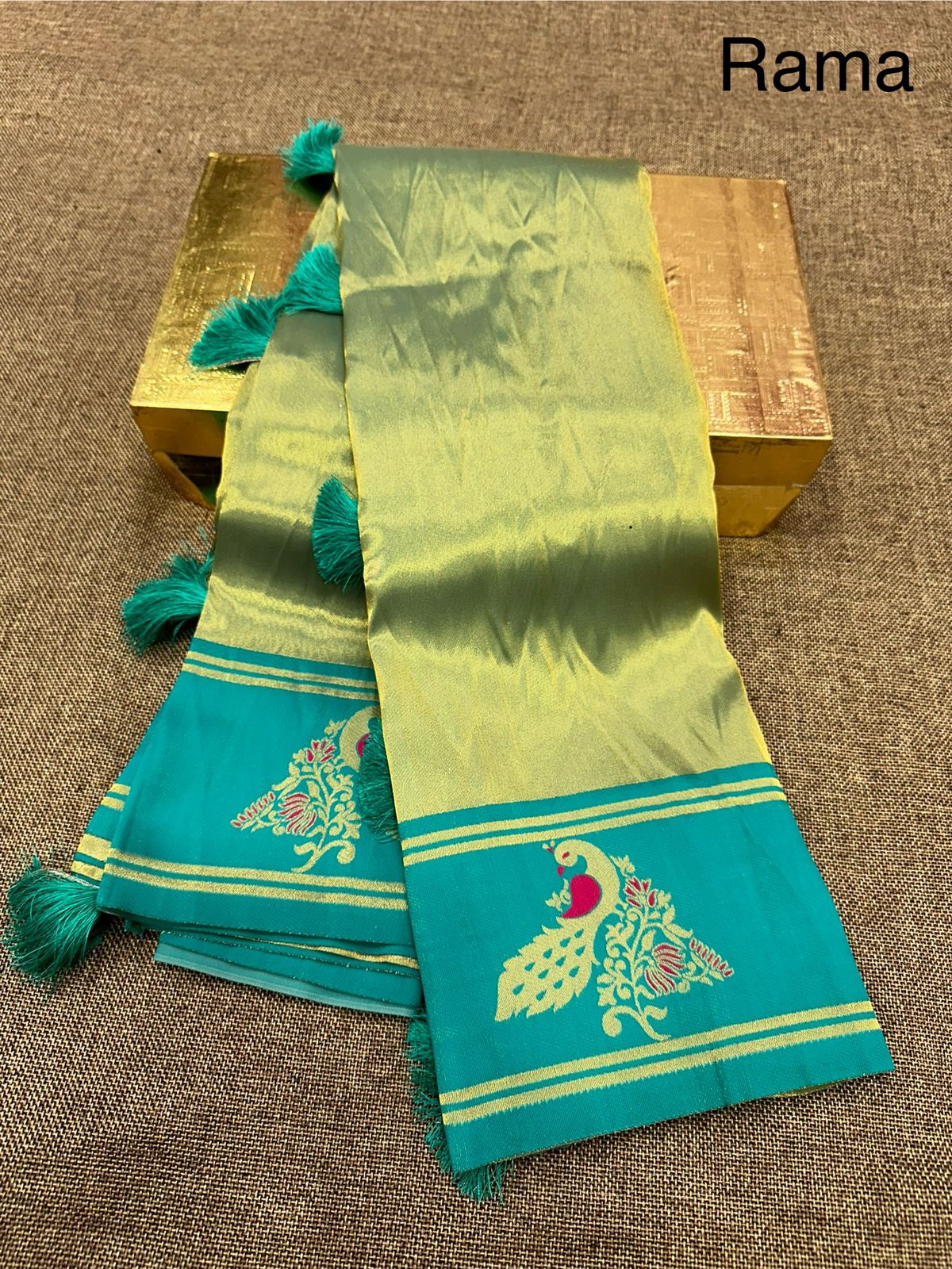 Paithani Mixed Silk Saree with Topa Pallu and Blouse Piece