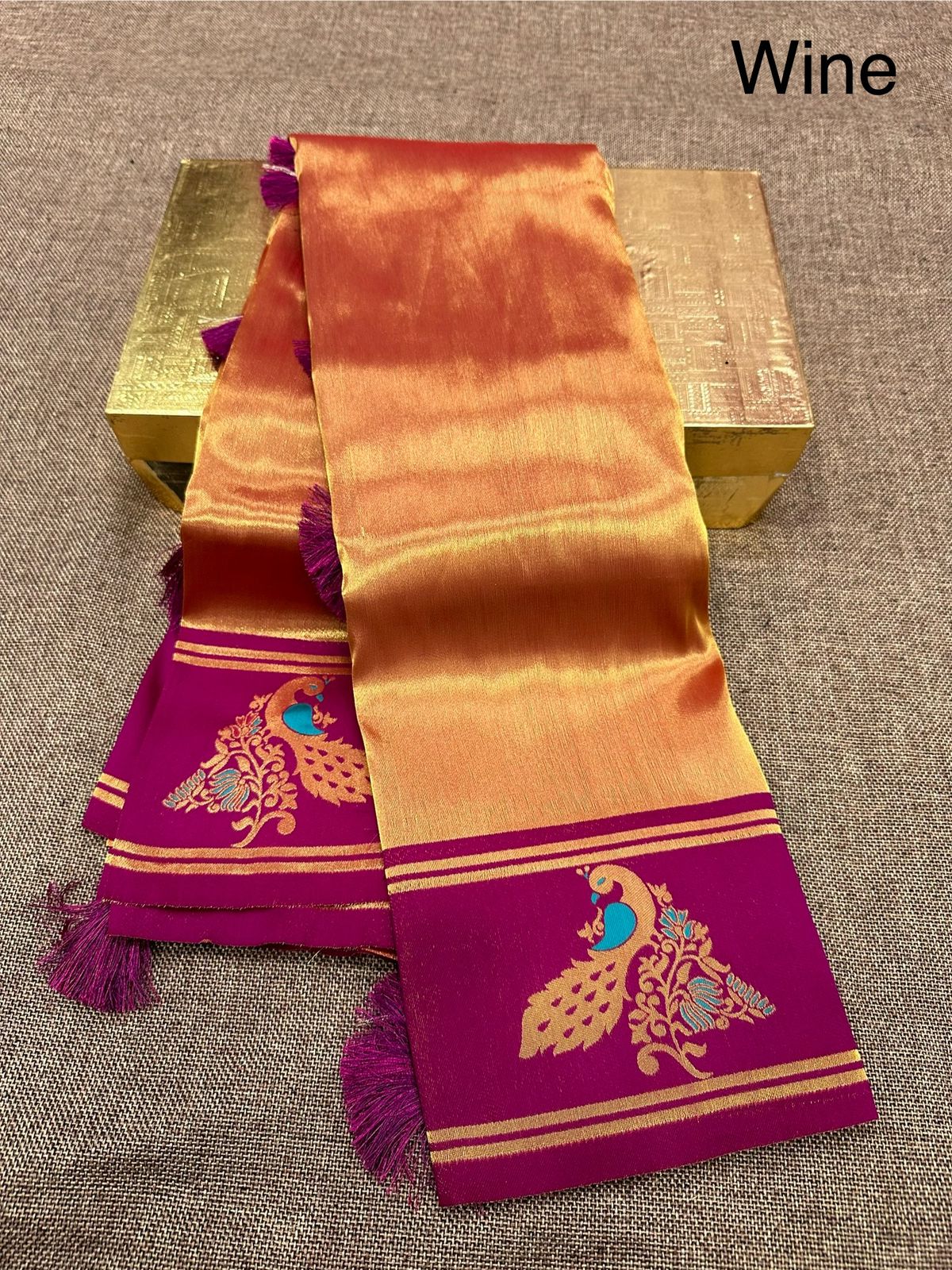 Paithani Mixed Silk Saree with Topa Pallu and Blouse Piece