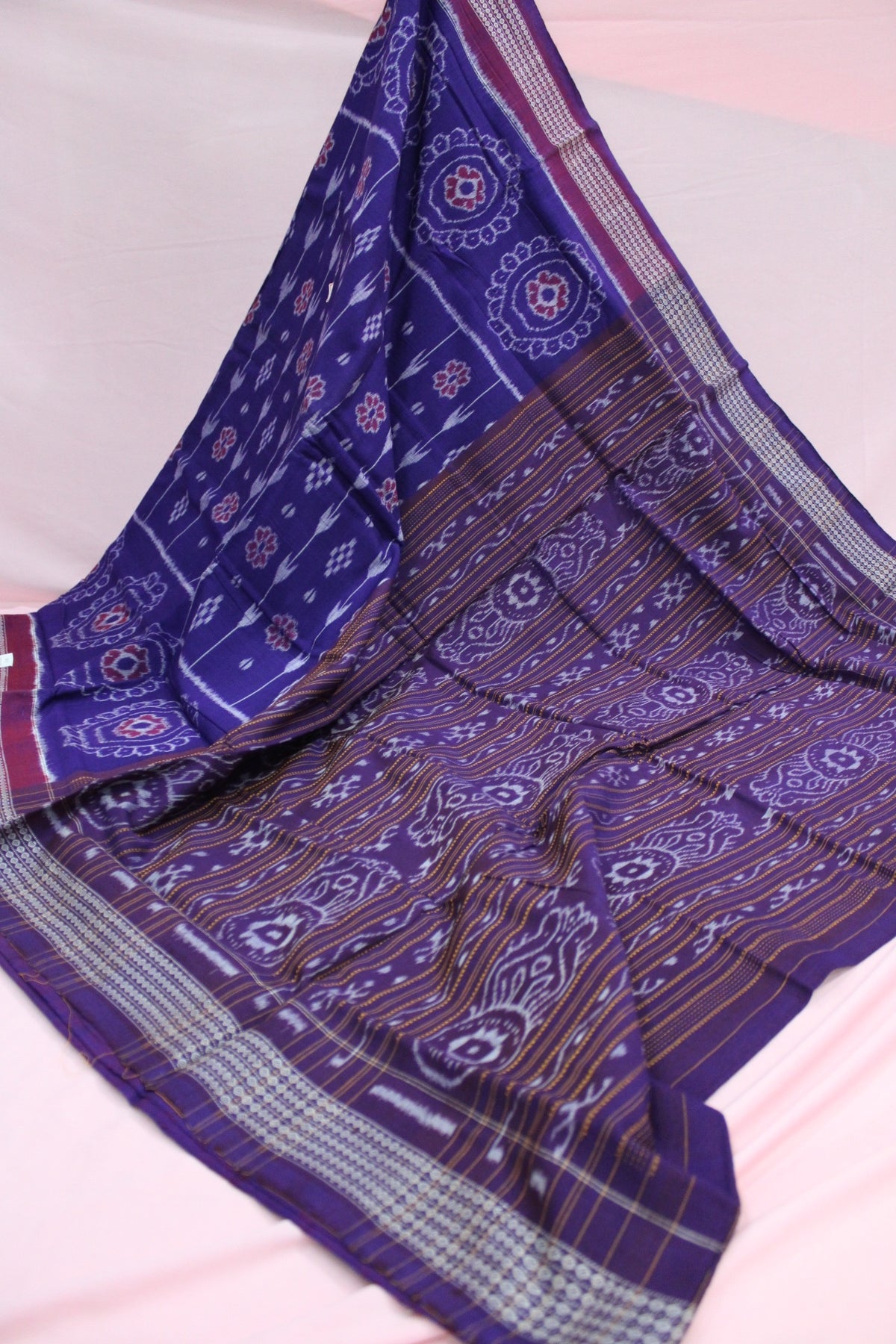 Royal Purple Sambalpuri Bandha Ikat Saree