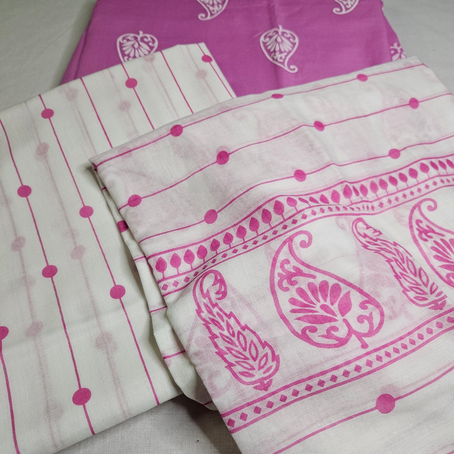 Soft Malmal Cotton Unstitched Kurti Sets