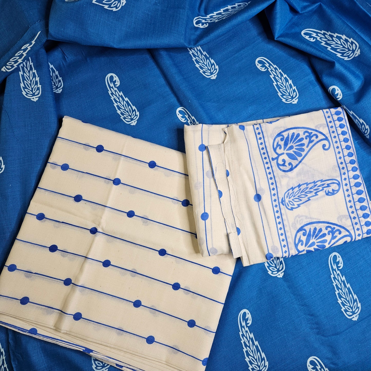 Soft Malmal Cotton Unstitched Kurti Sets