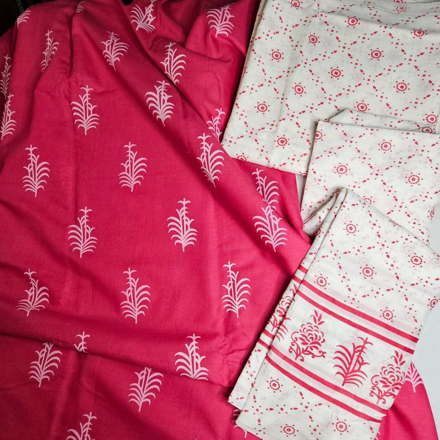 Soft Malmal Cotton Unstitched Kurti Sets