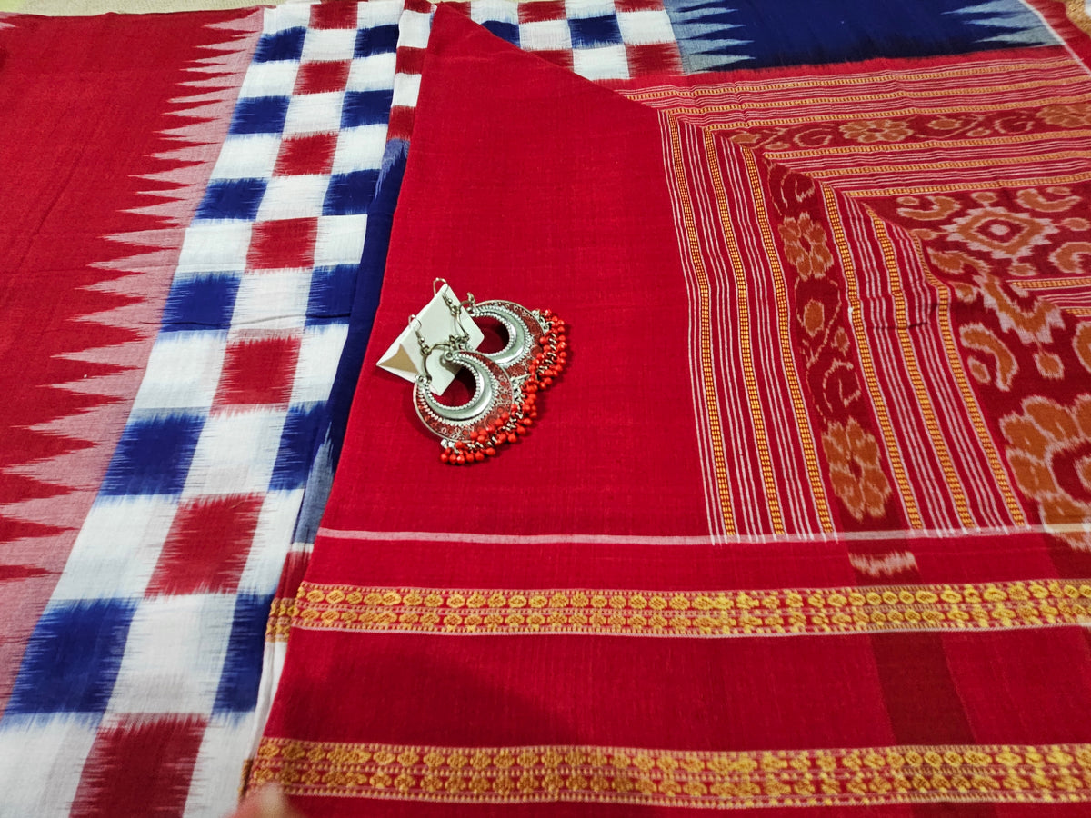 Sambalpuri Saktapar & Bandha Double Ikat Saree