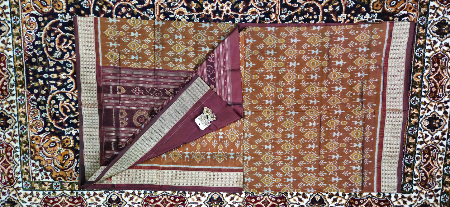 Intricate Ikat Sambalpuri Silk Saree