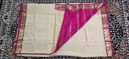 Pure Mysore Silk Saree with Blouse Piece