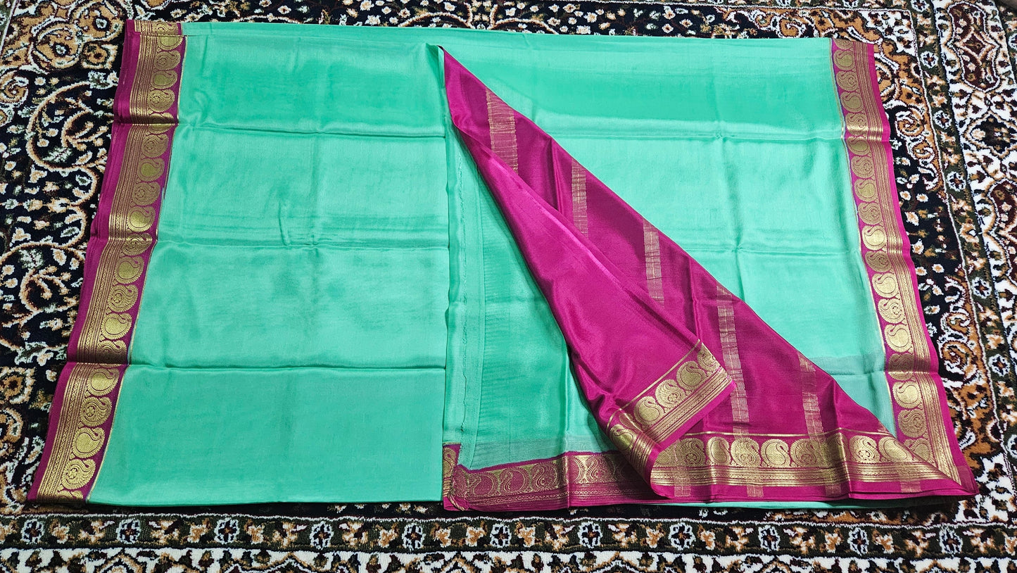 Pure Mysore Silk Saree with Blouse Piece
