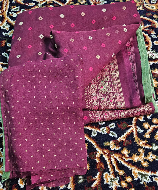 Chiffon Bandhni Saree