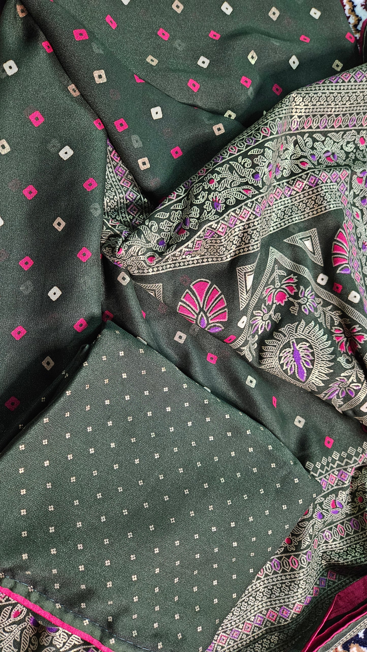 Chiffon Bandhni Saree