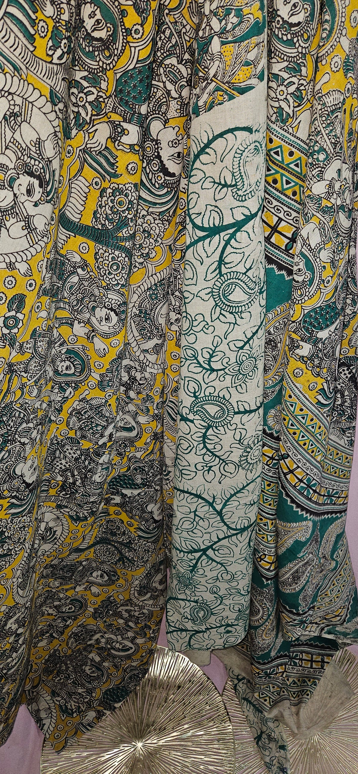 Traditional Kalamkari Motif Saree