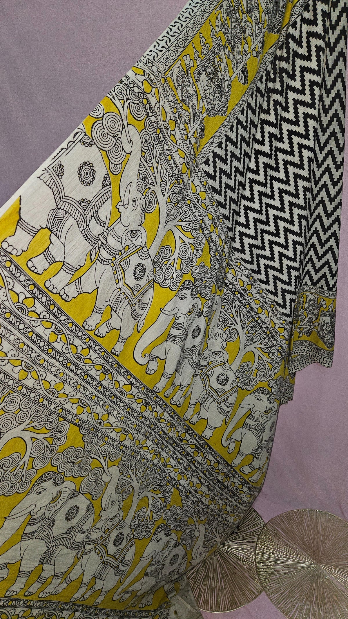 The Royal Procession – Kalamkari Pure Cotton Saree