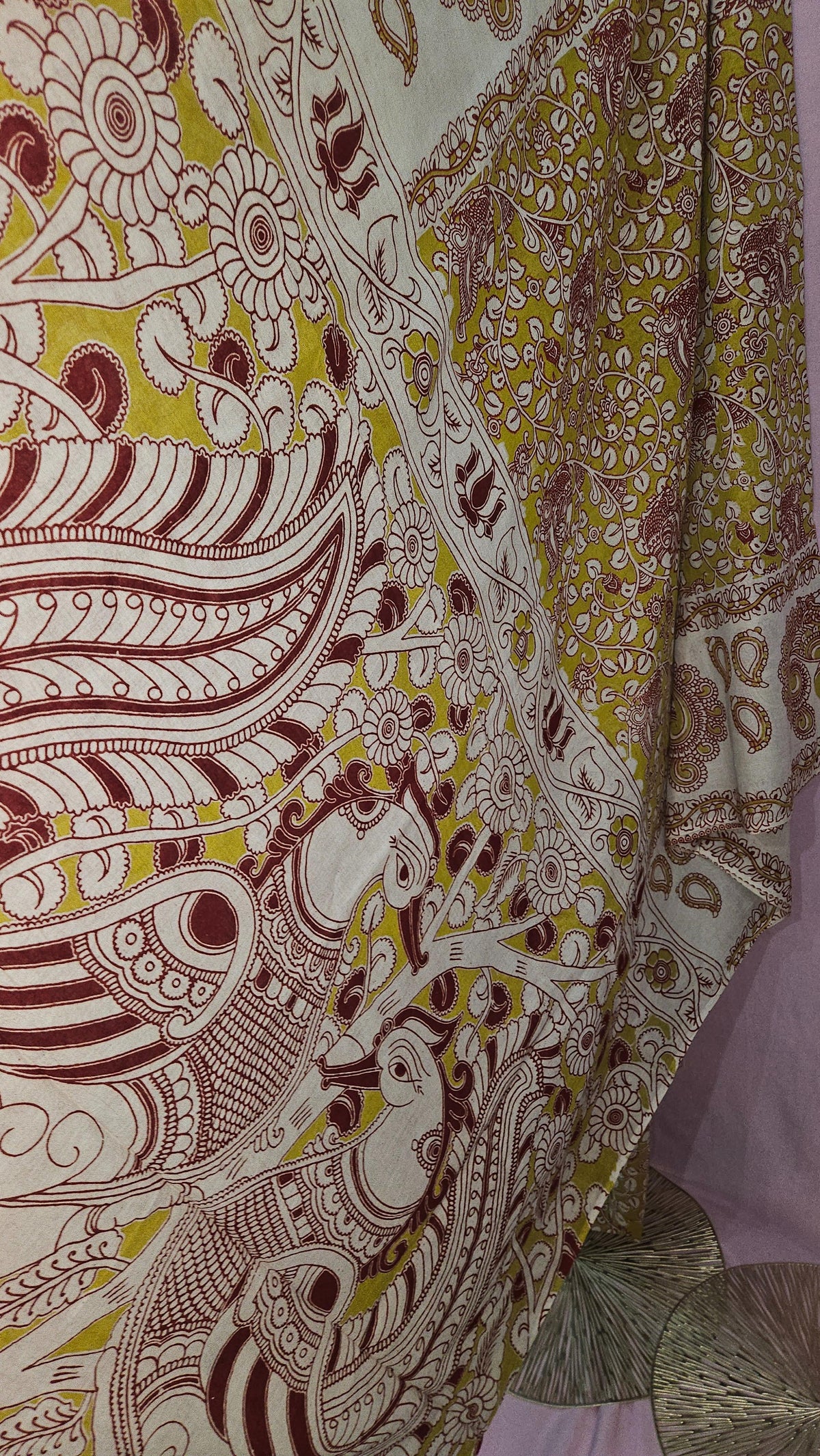 The Enchanted Garden – Kalamkari Pure Cotton Saree