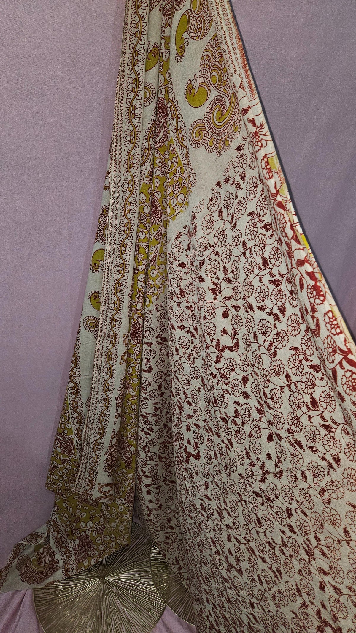 The Enchanted Garden – Kalamkari Pure Cotton Saree