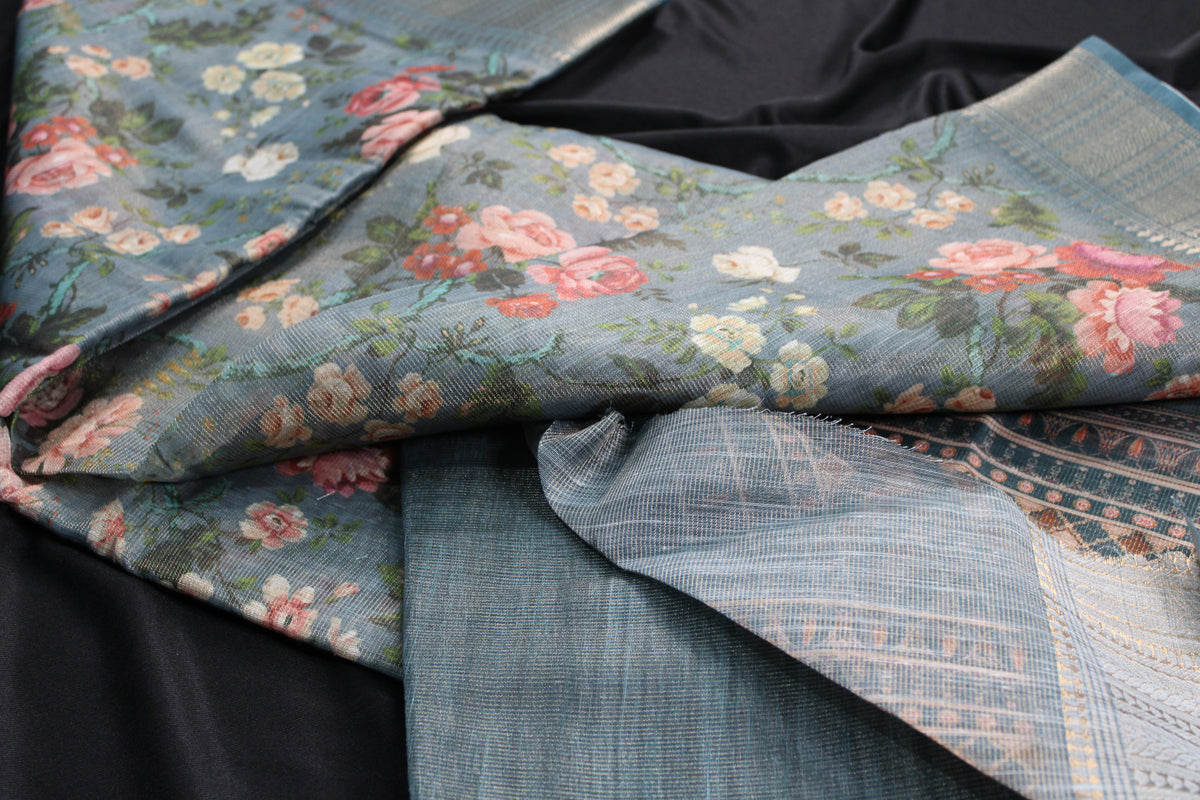 Digital Print Tissue Saree