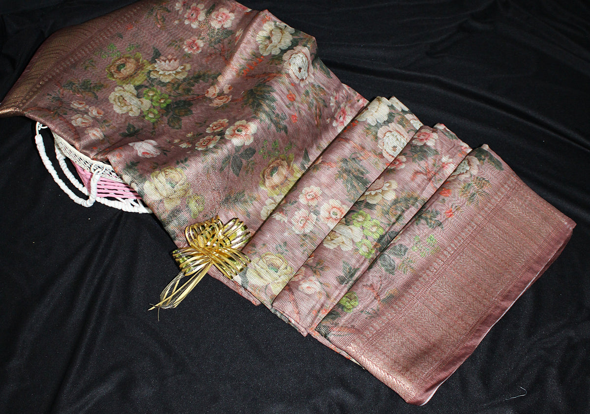 Digital Print Tissue Saree