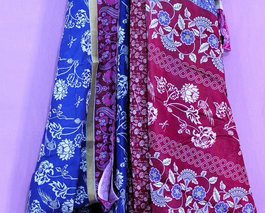 The Midnight Bloom – Handblock Printed Kalamkari Saree