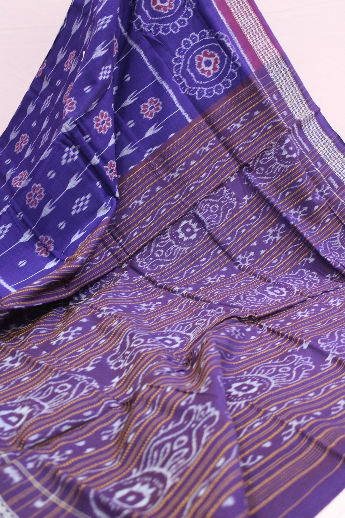 Royal Purple Sambalpuri Bandha Ikat Saree
