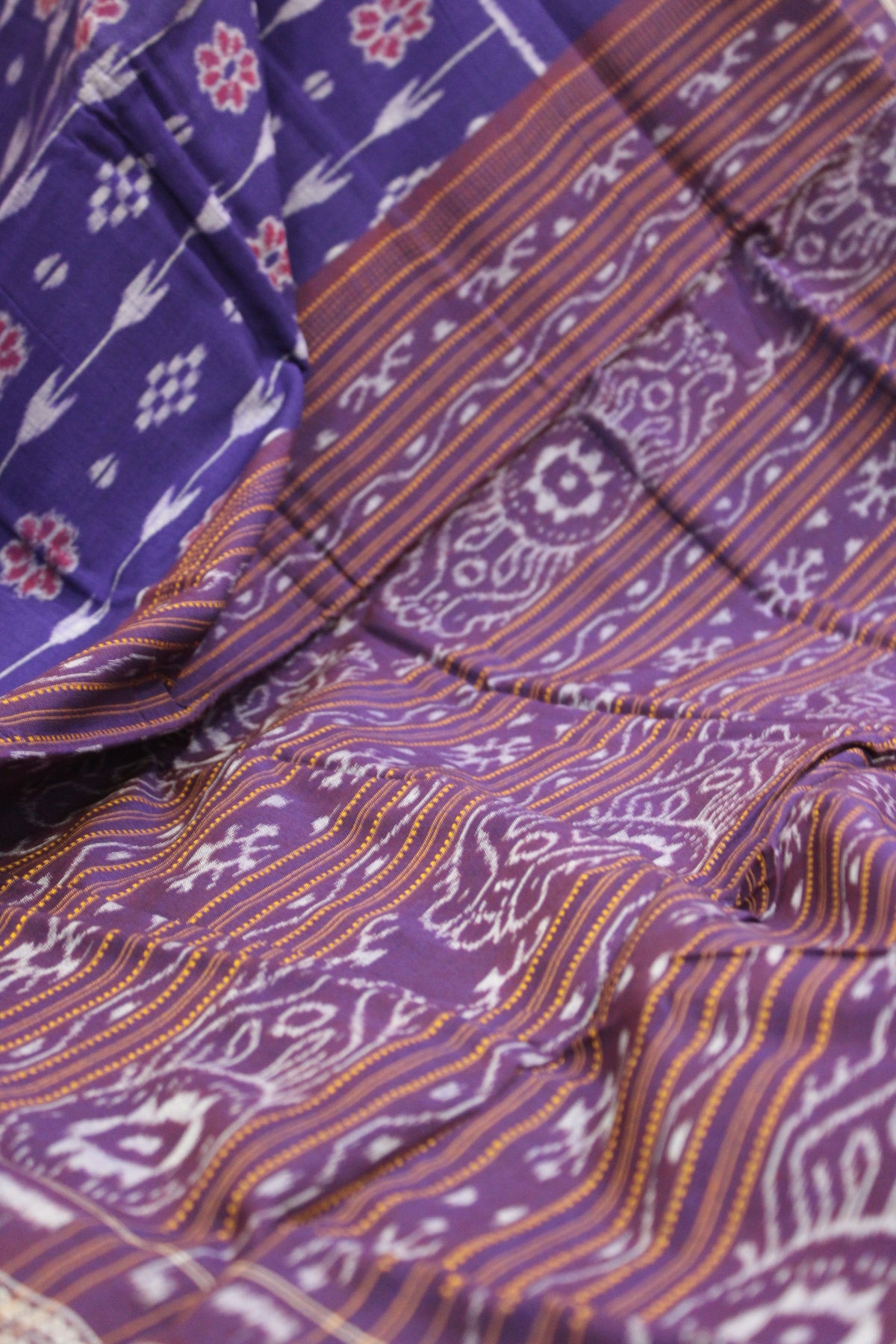Royal Purple Sambalpuri Bandha Ikat Saree