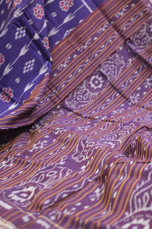 Royal Purple Sambalpuri Bandha Ikat Saree