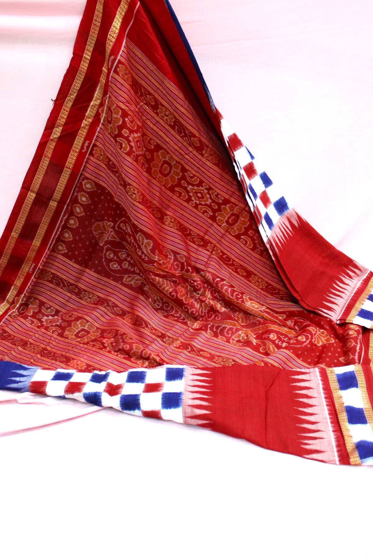 Sambalpuri Saktapar & Bandha Double Ikat Saree