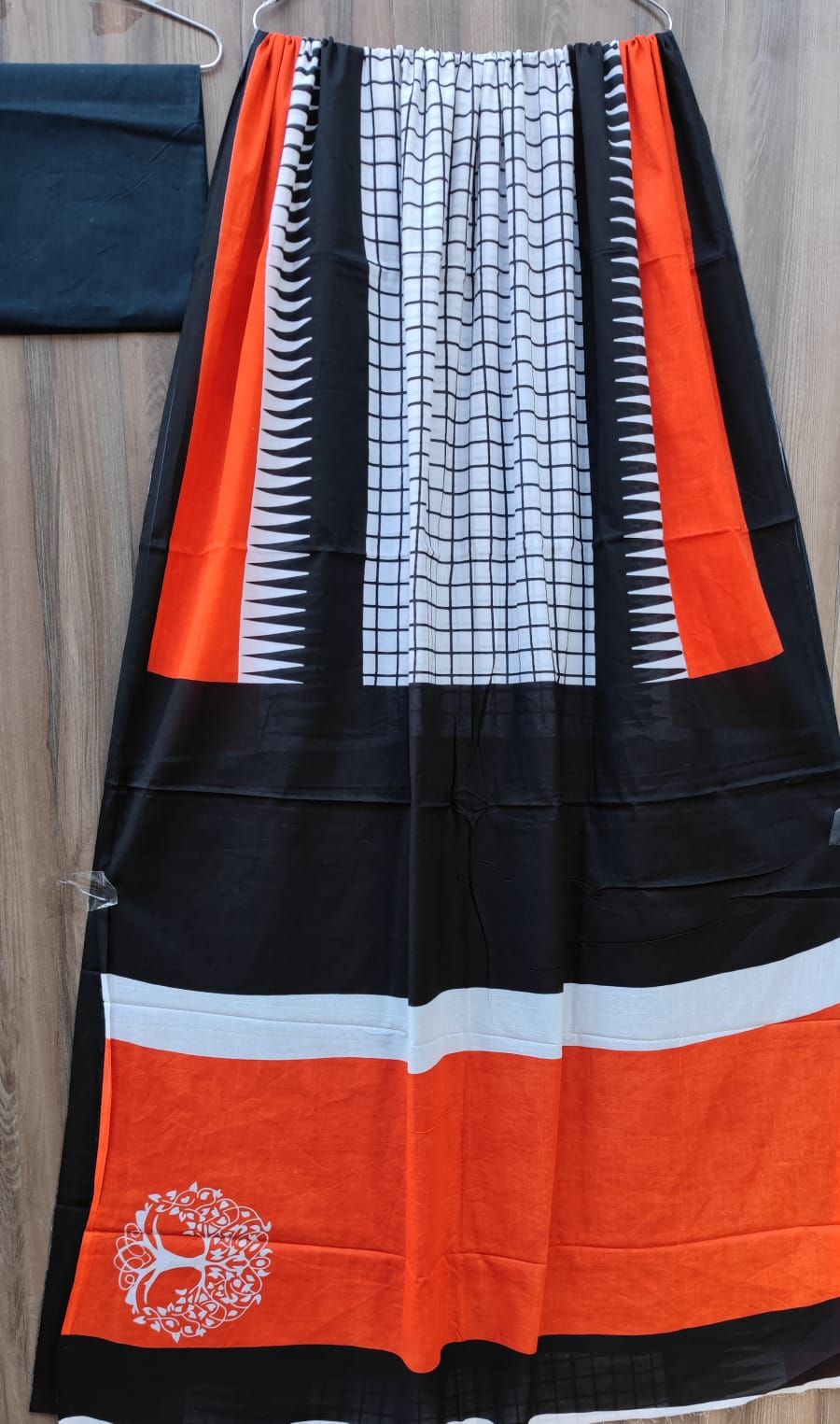 Mulmul Cotton Saree with Blouse Piece