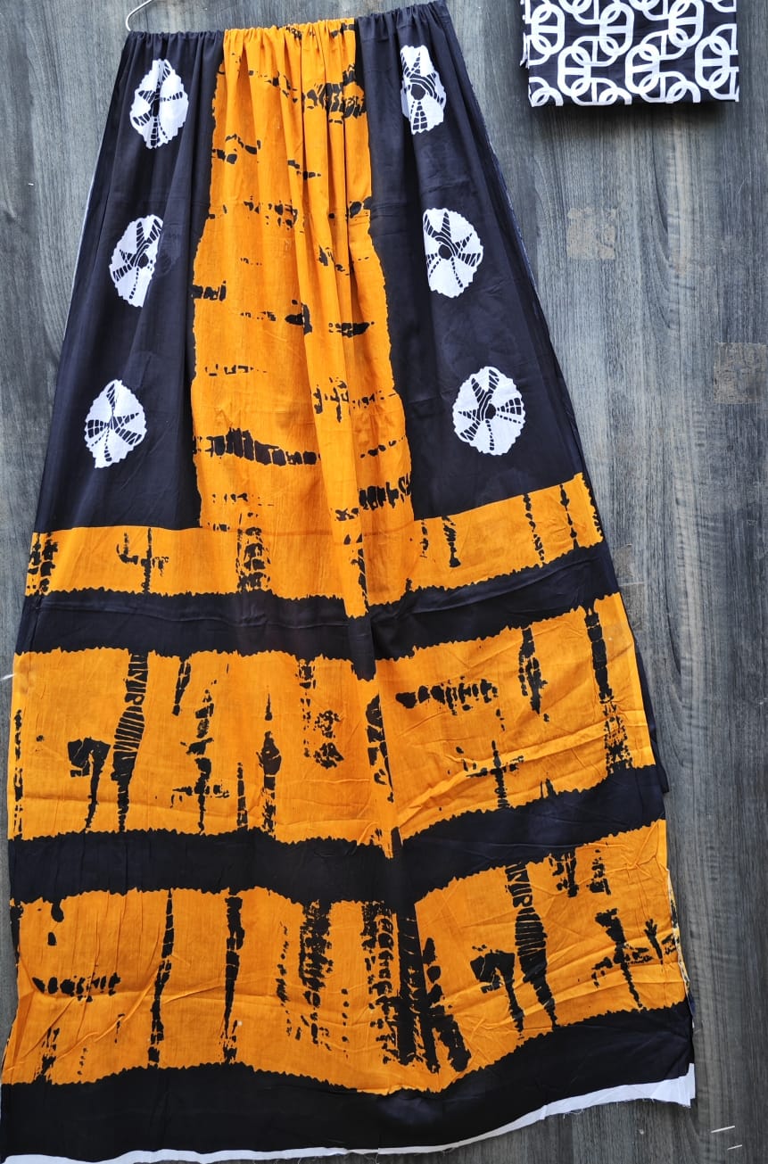 Mulmul Cotton Saree with Blouse Piece