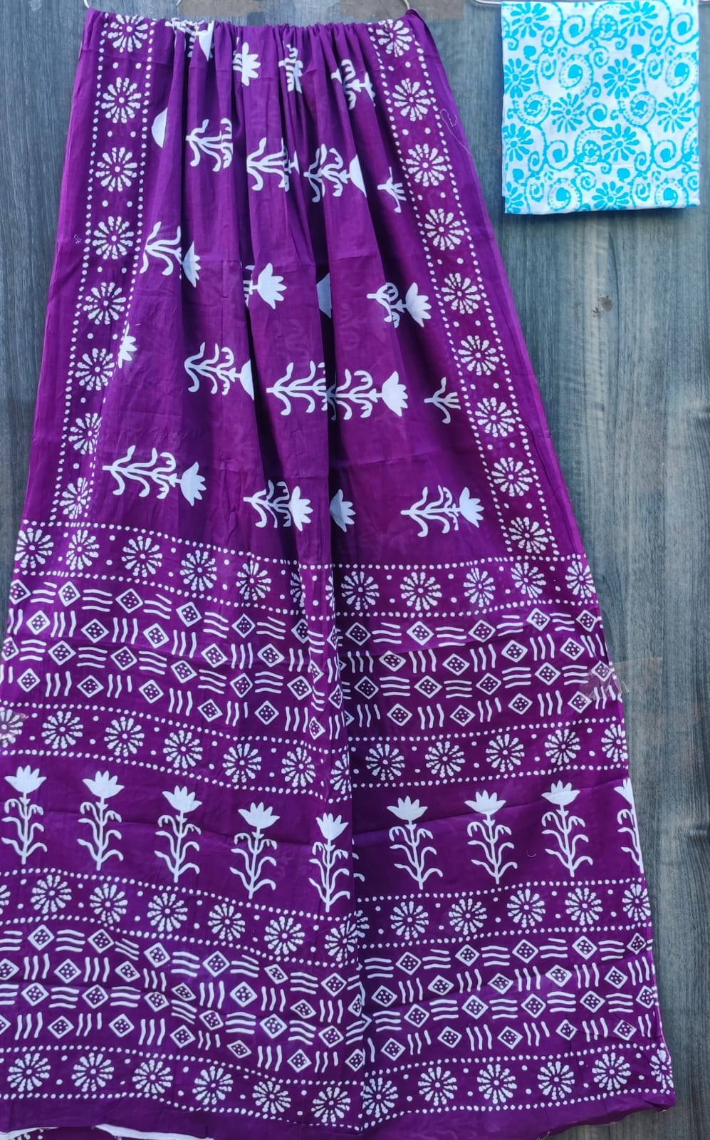 Mulmul Cotton Saree with Blouse Piece