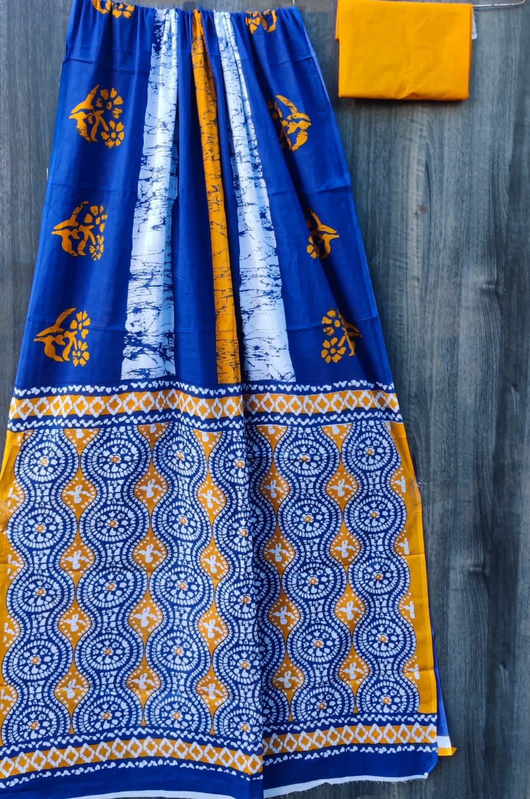 Mulmul Cotton Saree with Blouse Piece